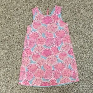 Tommy Bahama Aqua and Coral  Girl's Dress Sz 6. Seashell